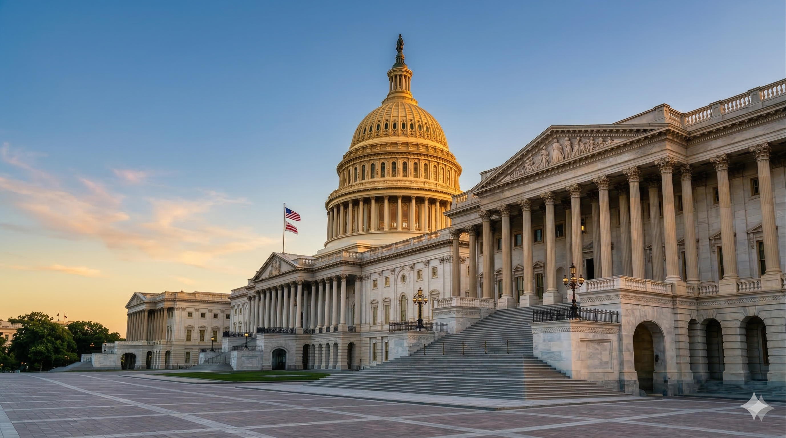 U.S. Capitol at dusk